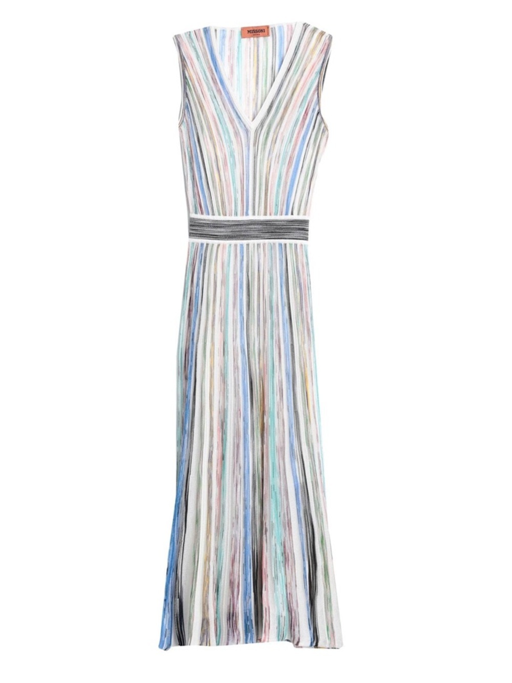 NWT New Missoni Stripped V-Neck MIDI Dress Size 40 - Picture 3 of 11